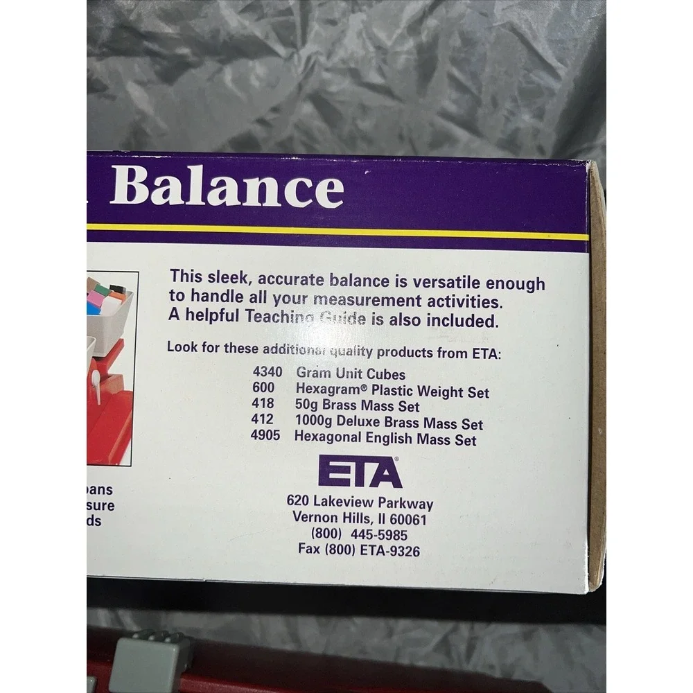 ETA Precision School Balance with Weights W/ Box Paperwork 410B Works Tested Fun